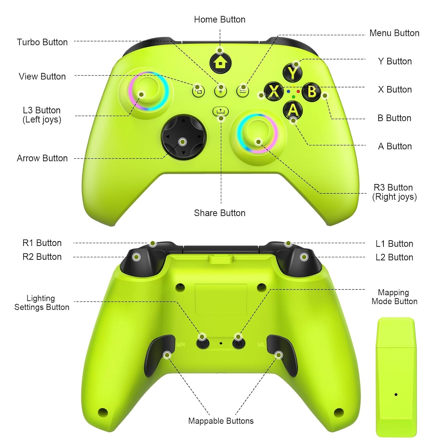 Wireless Controller Compatible with Xbox One, Xbox Series X/S, Xbox One X/S, PC,