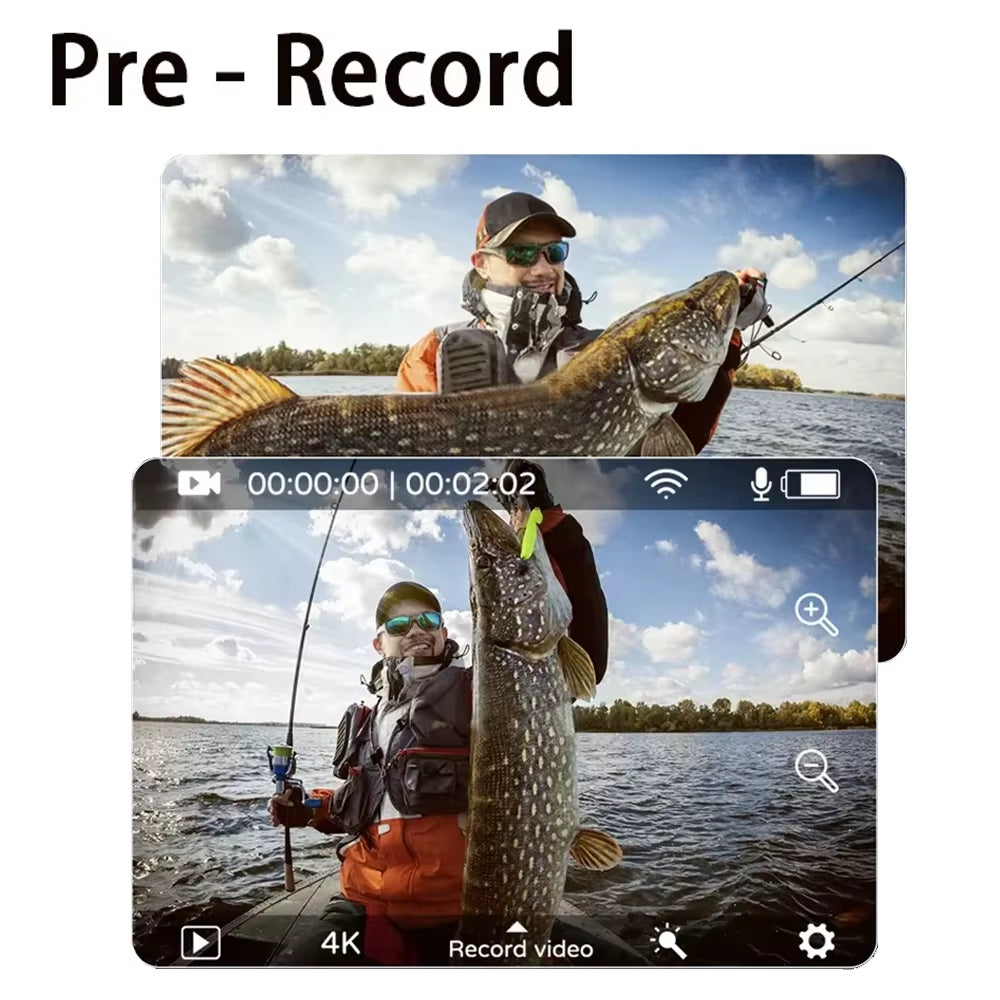 Action Camera 5K 4K60FPS Wifi Anti-Shake Dual Screen 170° Wide Angle 30M Waterproof Sport Camera with Remote Control