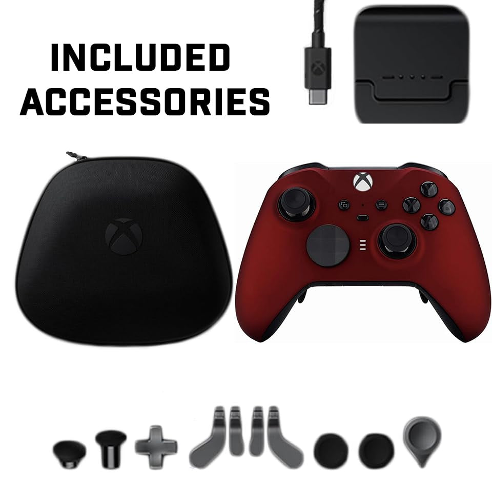 Elite Series 2 Controller Compatible with Xbox One, Xbox Series S and Xbox Series X (Red)