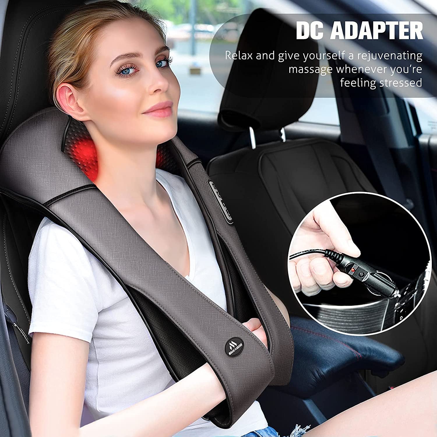 Neck Massager with Heat Gifts for Women, Men, Dad, Mom, Family, Friend, Mothers Day, Fathers Day, Christmas, Shiatsu Kneading Back Massager for Shoulder, Pain Relief, Muscle Soreness