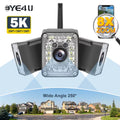 9MP Wifi Outdoor Camera Triple Lens Fixed 250° Wide Angle Panorama Cam Security Protection Motion Detection Video Surveillance
