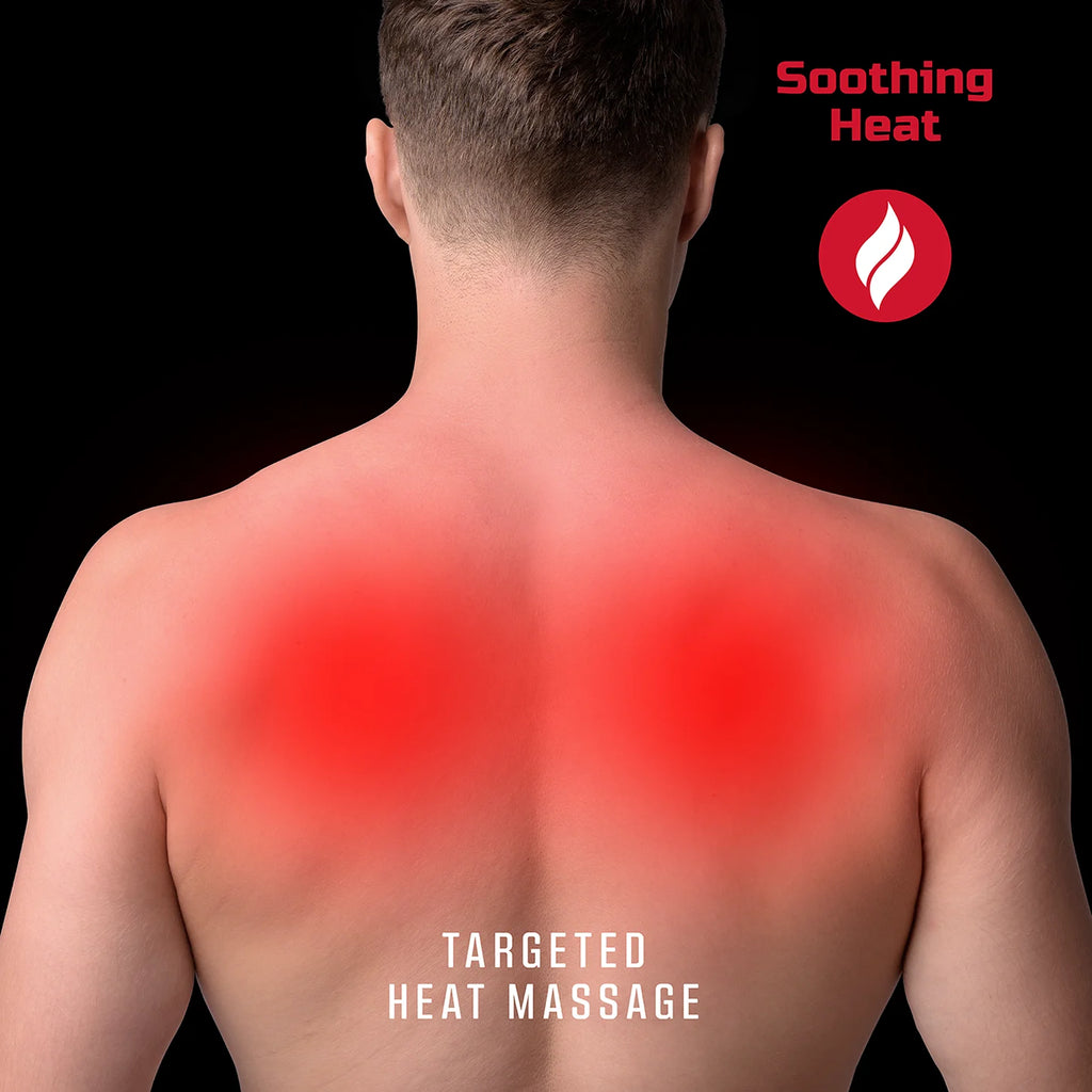 Cordless Shiatsu Shoulder, Back, and Neck Massager with Heat, Usb-Rechargeable, Black