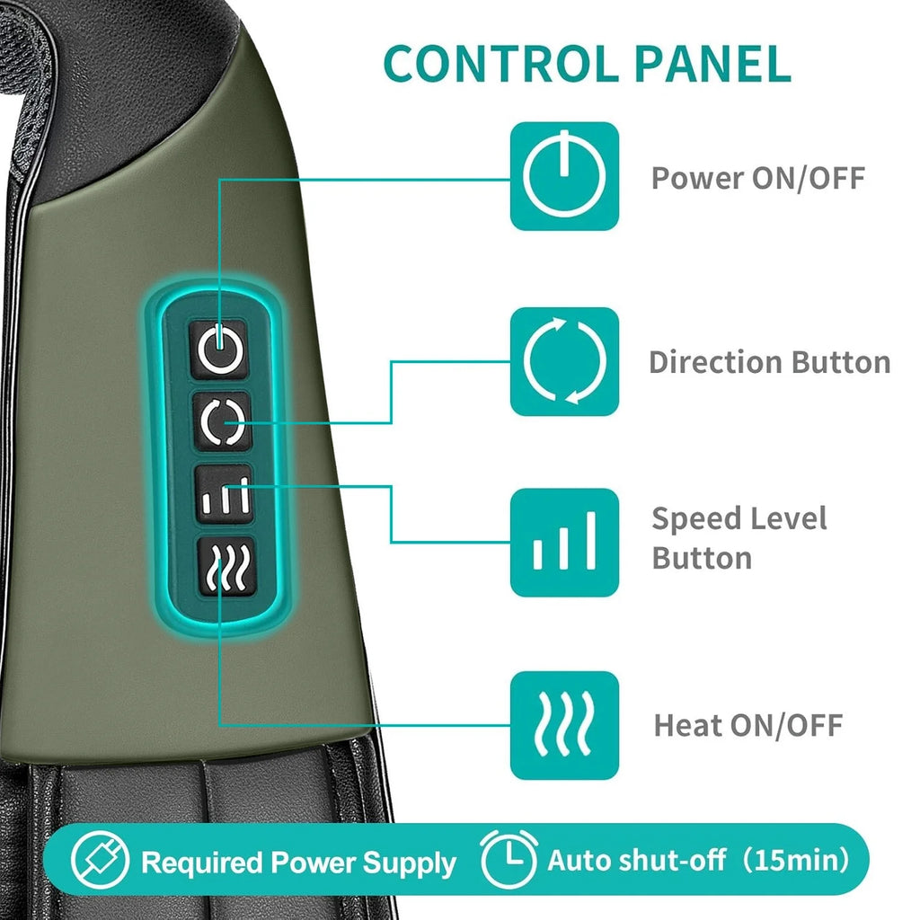 Shiatsu Neck, Back, and Shoulder Massager with Heat