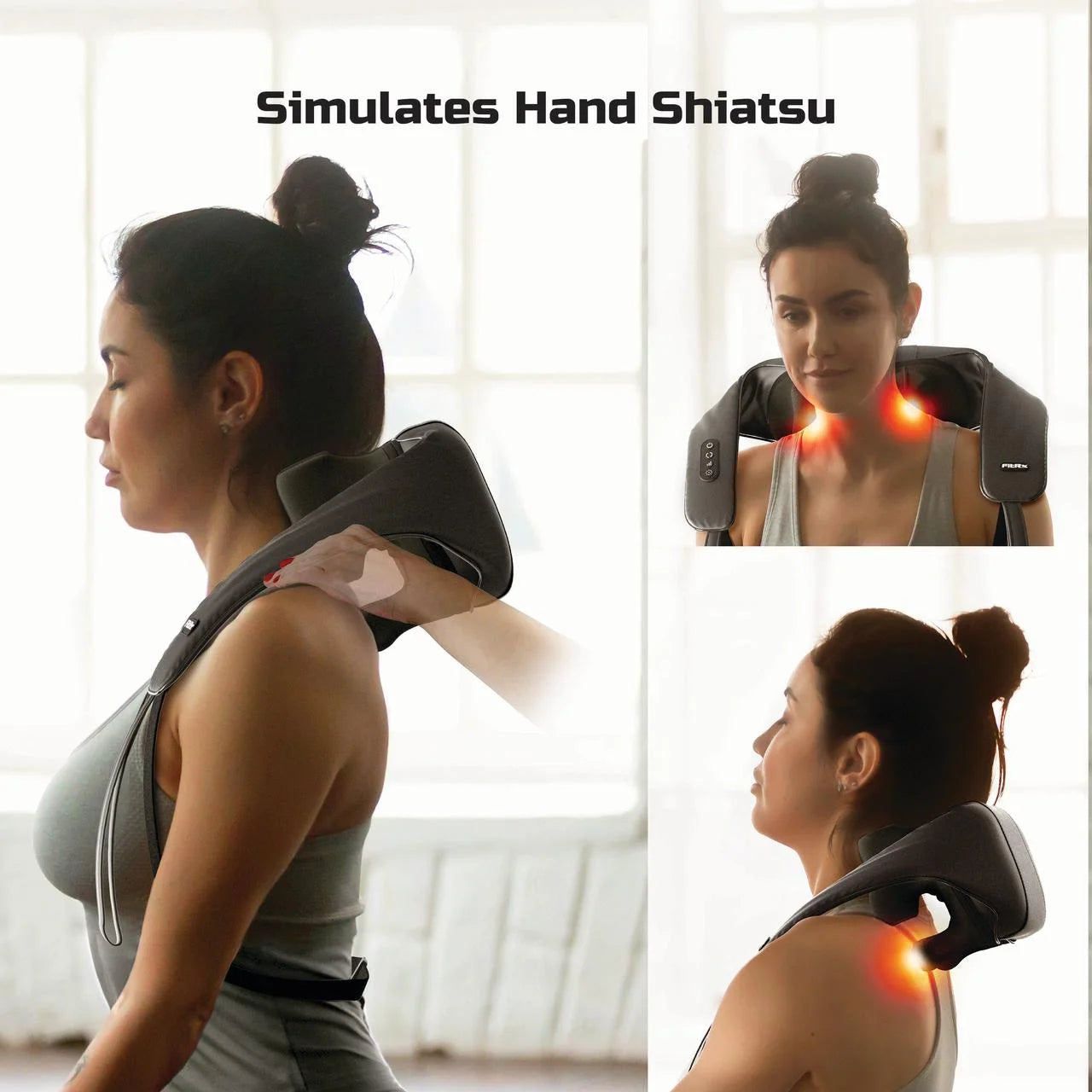 Shiatsu Pro Shiatsu Back and Neck Massager, Cordless Heated Neck and Shoulder Massager