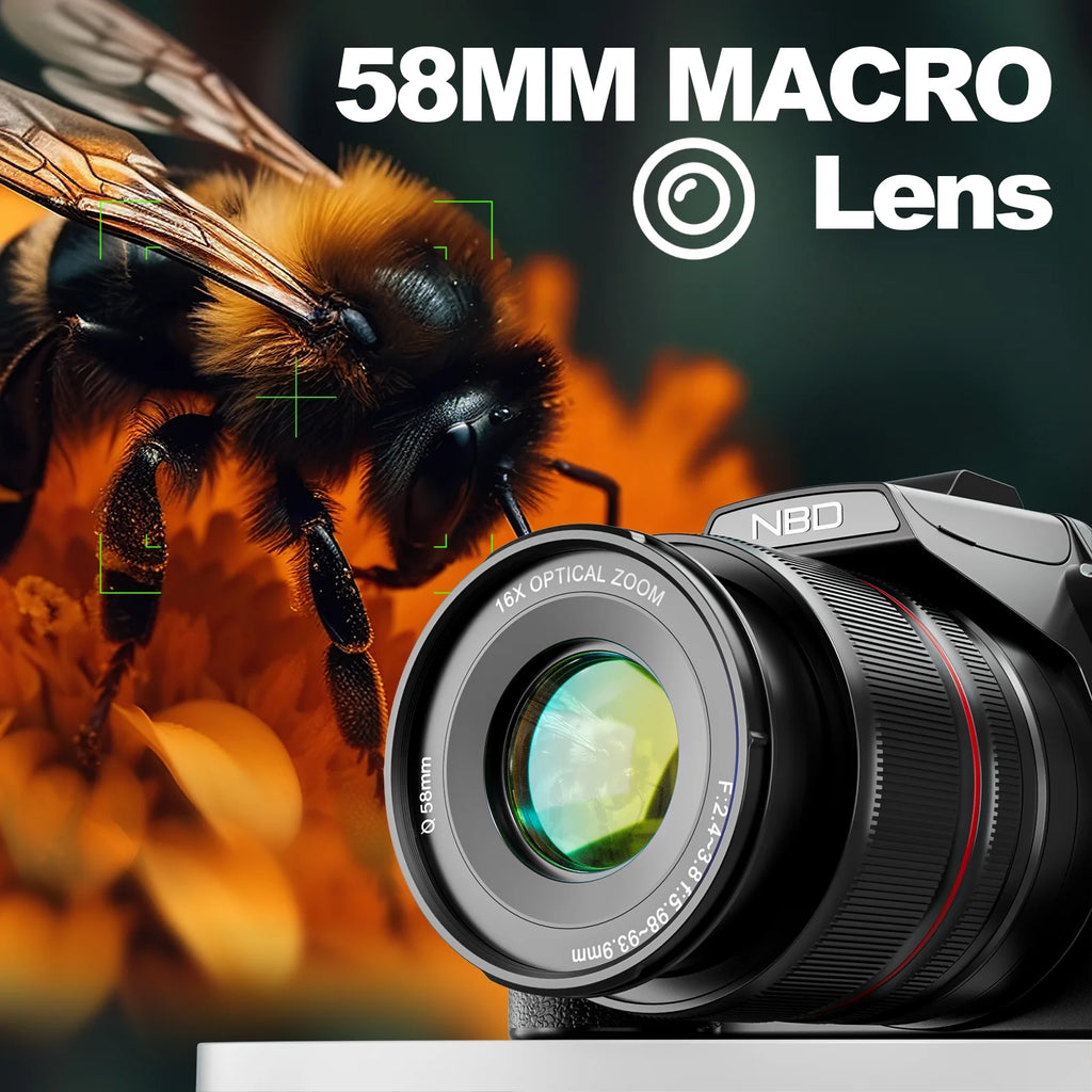 Digital Camera 5K 64MP 16X Optical Zoom Camera for Photography with 32GB TF Card