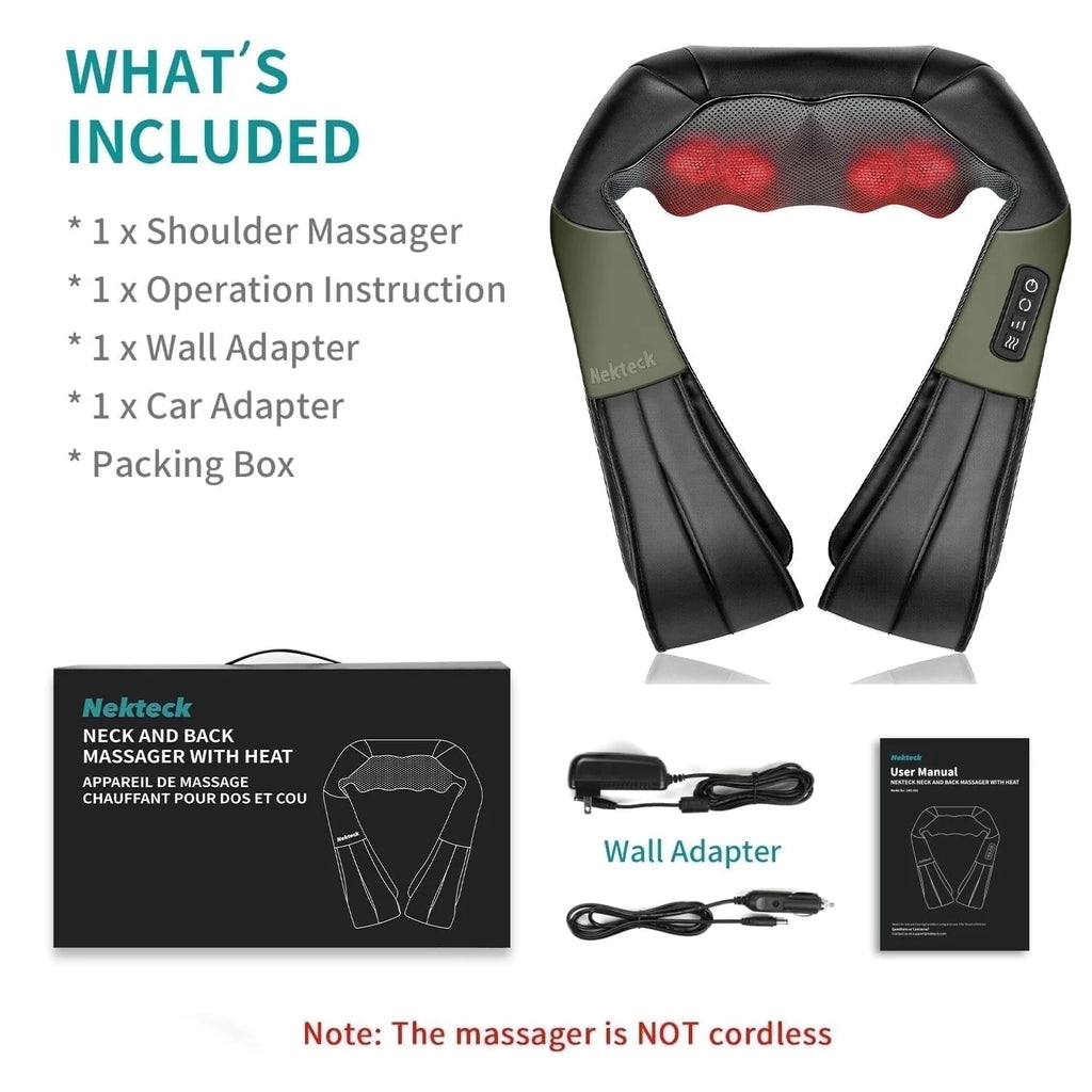 Shiatsu Neck, Back, and Shoulder Massager with Heat