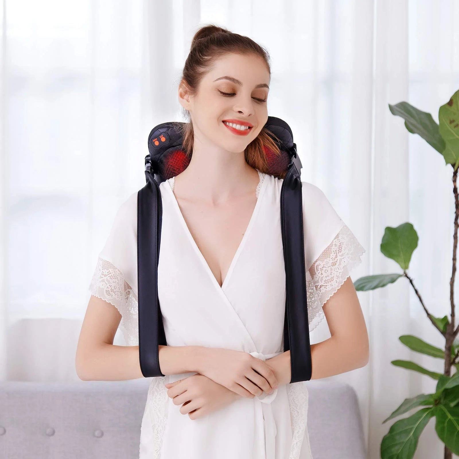 Back Massager, Shiatsu Neck Massager with Heat, Shoulder Foot Massage Pillow with Heat, Deep Tissue Kneading for Waist,Legsgifts for Mothers Day,Christmas Gifts for Women Men