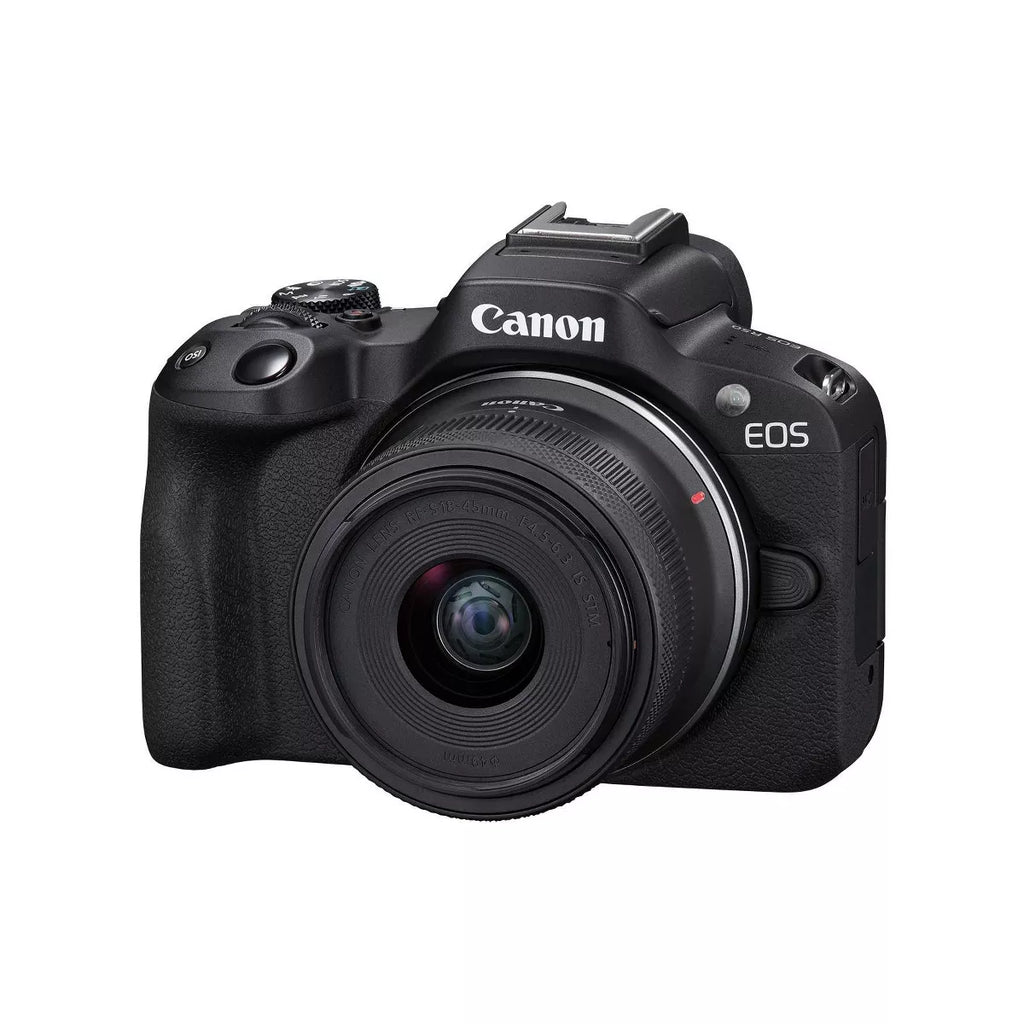 Canon - EOS R50 4K Video Mirrorless Camera with RF-S 18-45Mm Content Creator Kit - Black: Wi-Fi & USB-C Connectivity