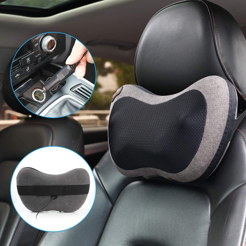 Shiatsu Back and Neck Massager  Tissue Kneading Massage Pillow with Heat