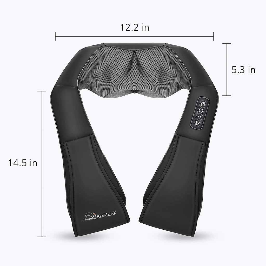 Shiatsu Neck and Shoulder Massager - Back Massager with Heat, Deep Kneading Electric Massage Pillow for Neck, Back, Shoulder,Foot,Body