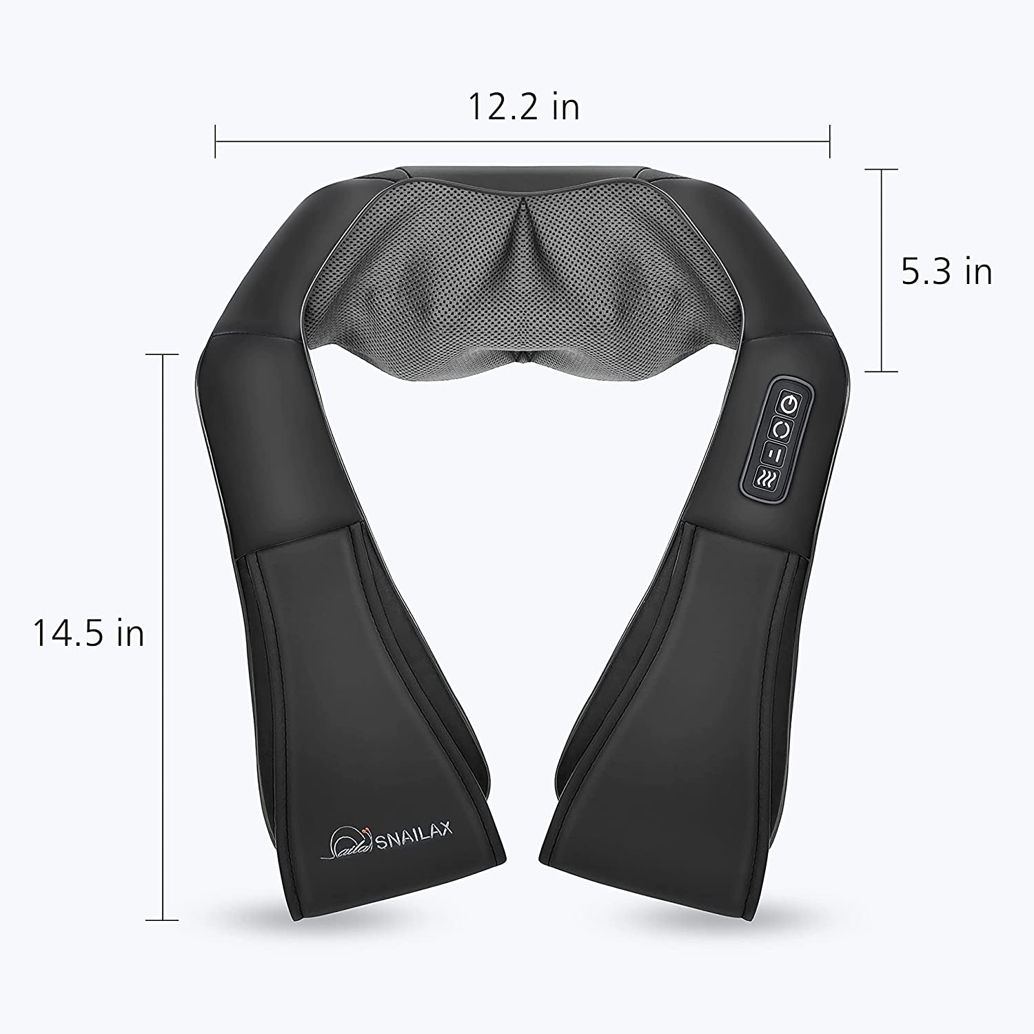 Shiatsu Neck and Shoulder Massager - Back Massager with Heat, Deep Kneading Electric Massage Pillow for Neck, Back, Shoulder,Foot,Body