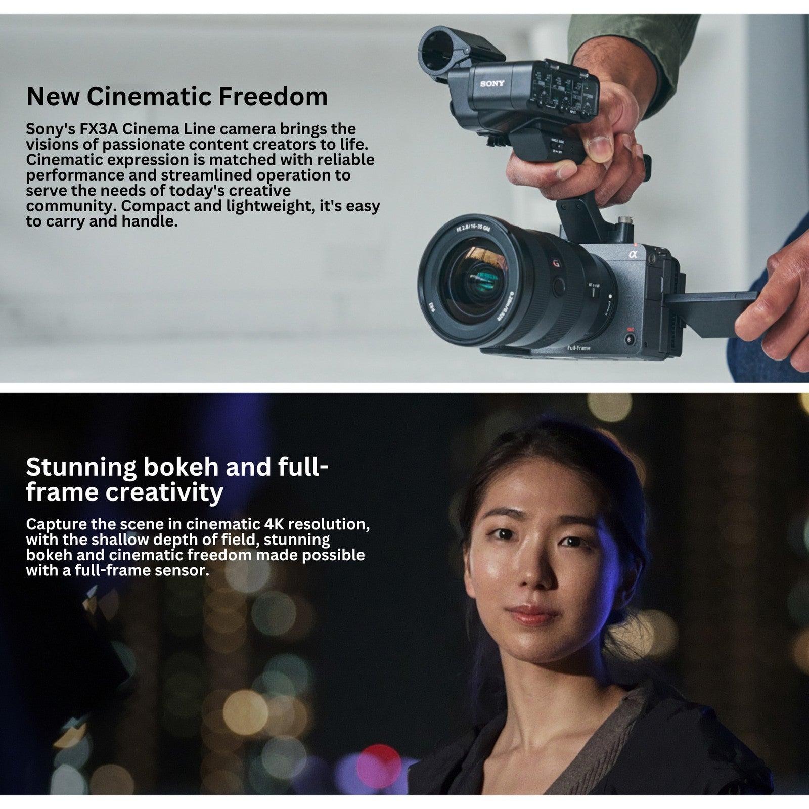Sony FX3A Cinema Line Full-Frame Camera