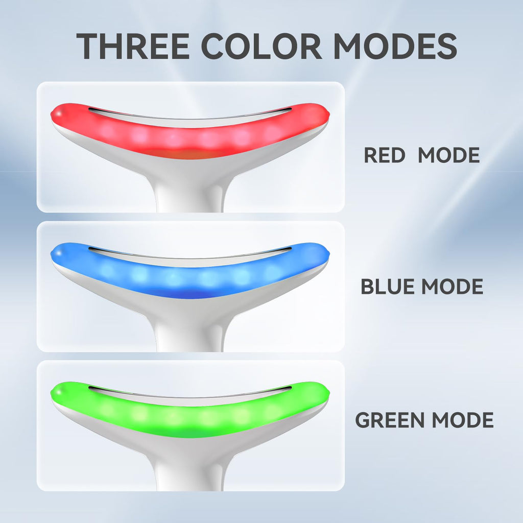 Neck Face Massager, 3-In-1 Portable Facial Massager, Face Sculpting Tool, At-Home Face Device for Skin Care(White)