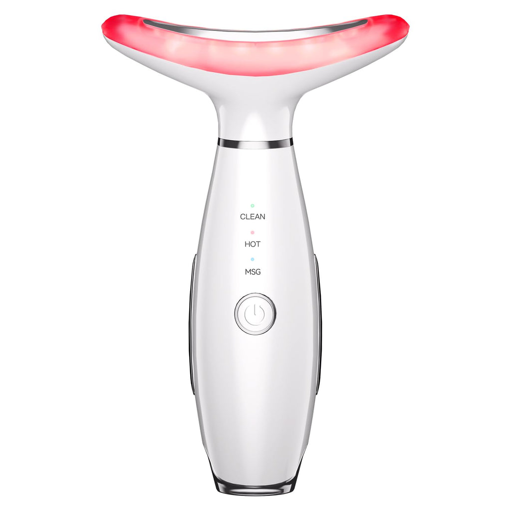 Neck Face Massager, 3-In-1 Portable Facial Massager, Face Sculpting Tool, At-Home Face Device for Skin Care(White)