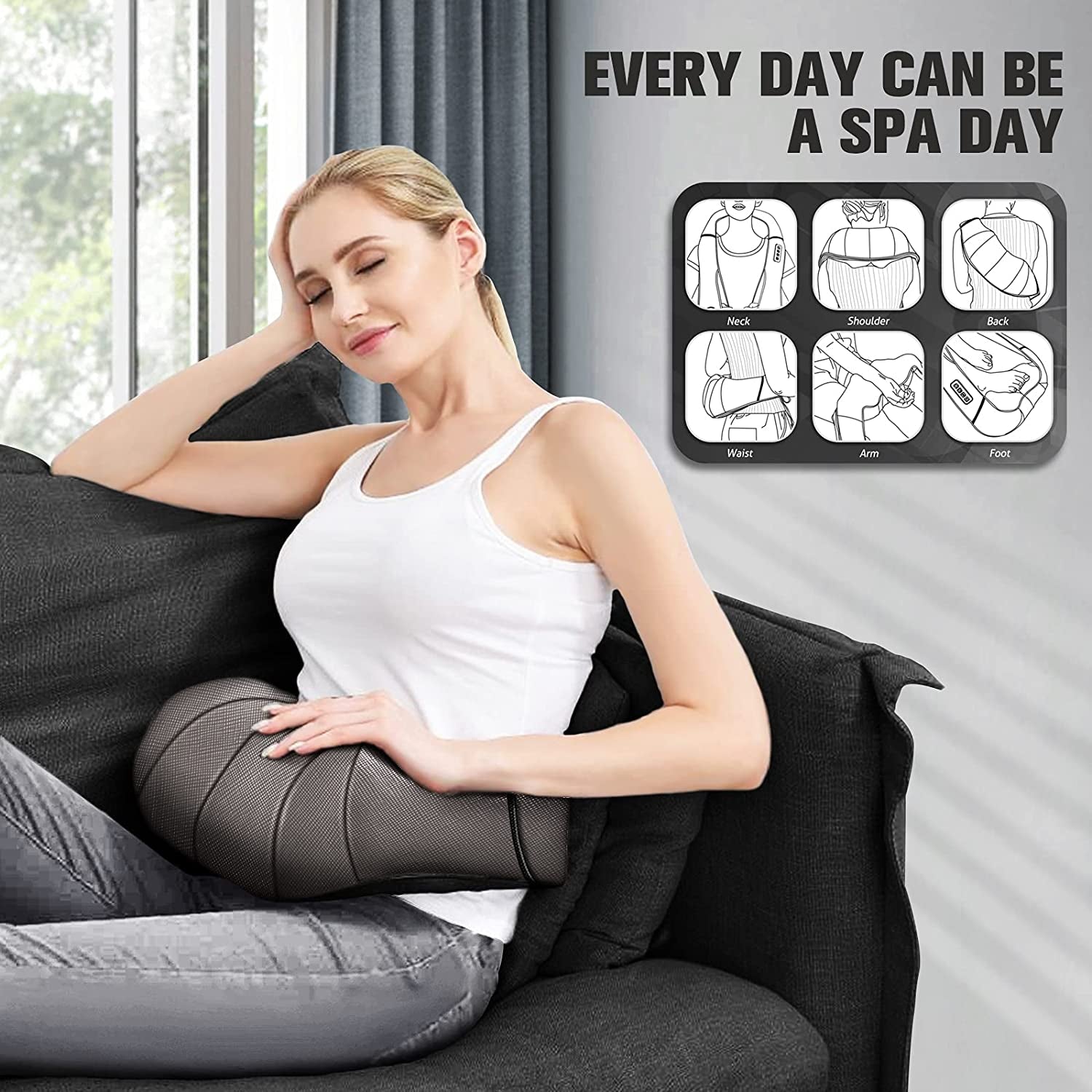 Neck Massager with Heat Gifts for Women, Men, Dad, Mom, Family, Friend, Mothers Day, Fathers Day, Christmas, Shiatsu Kneading Back Massager for Shoulder, Pain Relief, Muscle Soreness