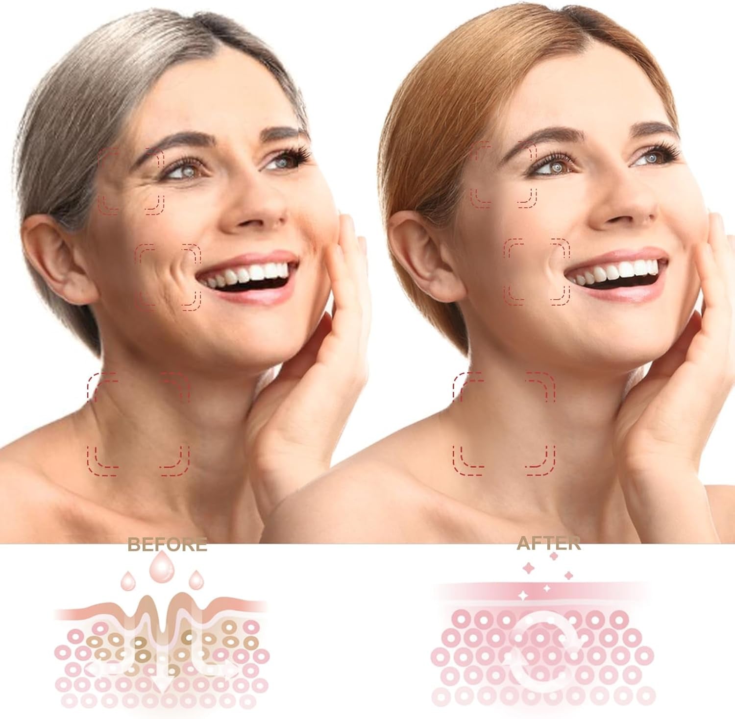 Face and Neck Massager,7 Color LED Facial Massager for Skin Care,Light Therapy for Face, Multifunctional Beauty Massager Tools