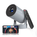 Projector 4K 1080P Support, 290 ANSI Mini Projector Smart with 5W Soundbase Speaker for Movie Projection, HY300 Pro+ Grey